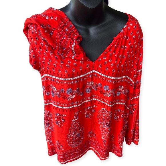 🌸4/$20🌸 V-Neck Boho Blouse - Picture 5 of 10
